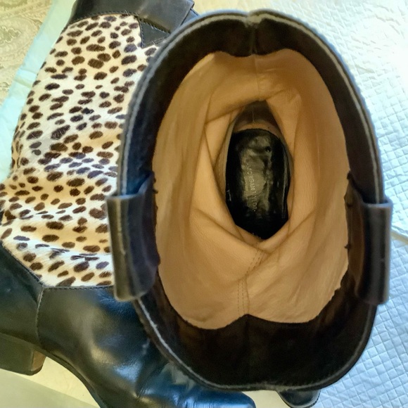 Cowgirl boots, western pony fur pattern, Italian leather, leather lined inside - Picture 8 of 15